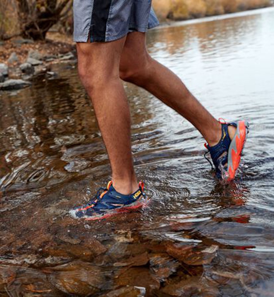 Hoka One One Sandals Mens - Black/Red - Hopara - 1742-LROTW